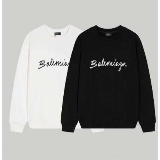 Balenciaga Classic Minimalist Letter Print Crew Neck Sweatshirt
